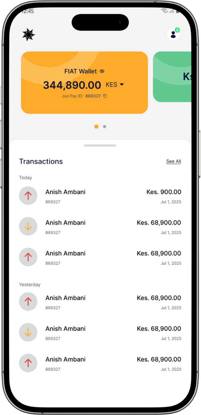 Transaction interface